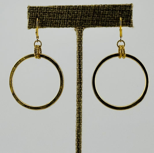 Classic Hammered Hoop Earrings