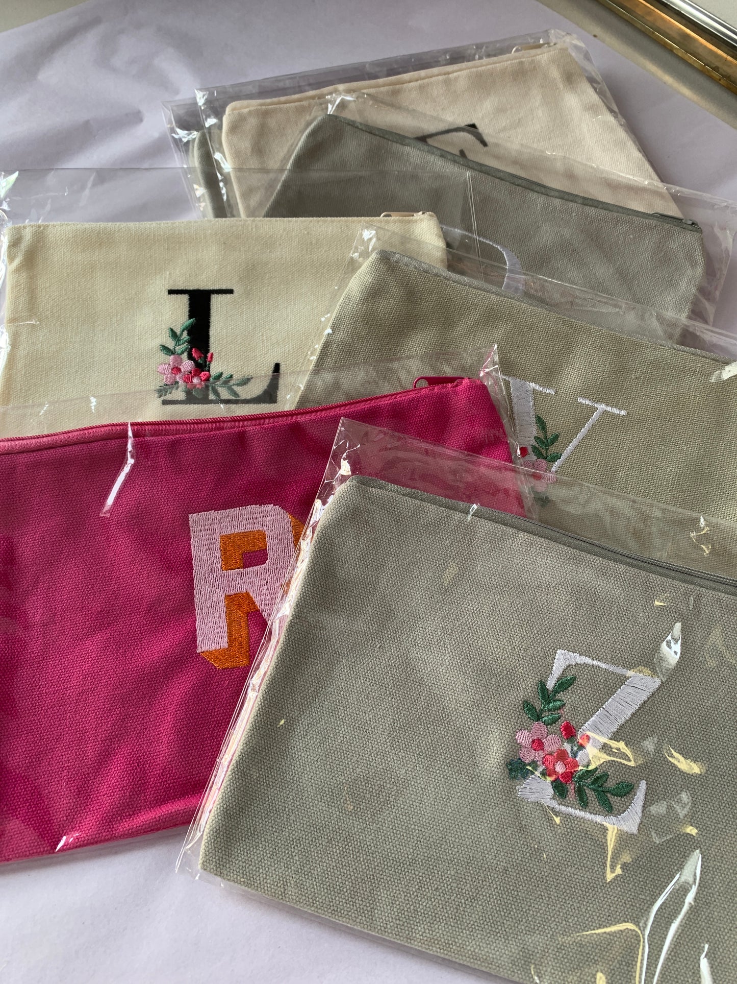 CG Monogrammed zipper bags