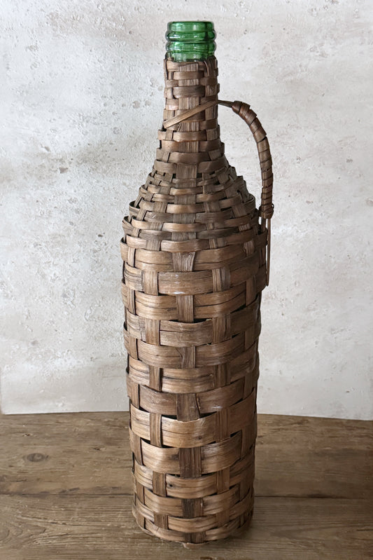 Wicker Wrapped Bottle