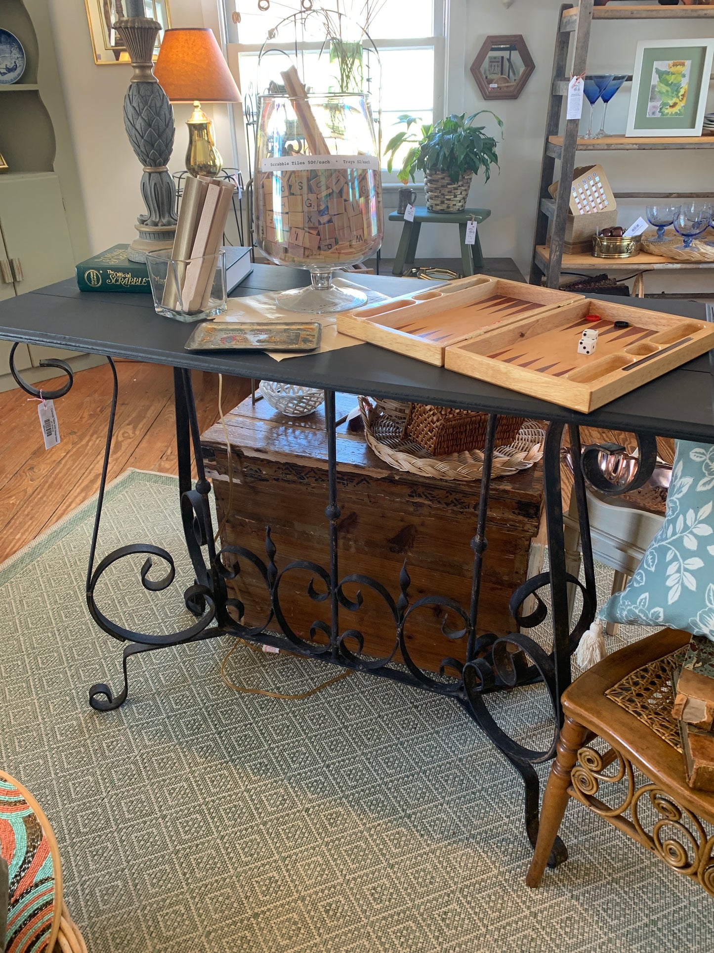 Console Table With Metal Base