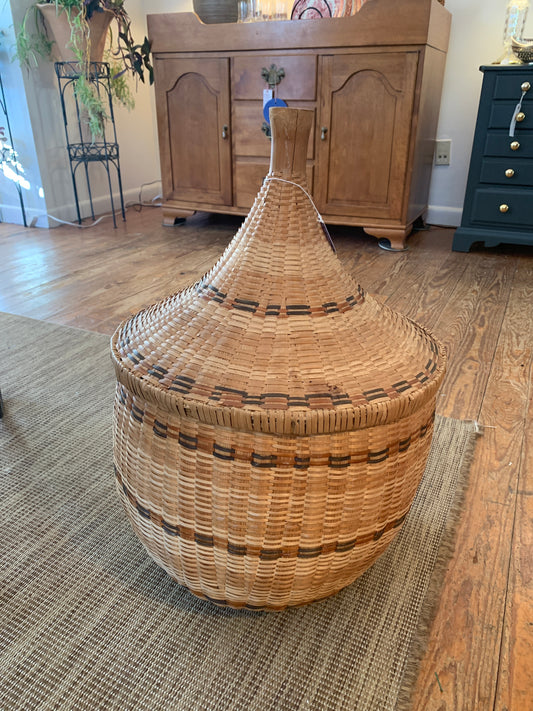 Handwoven Lidded Basket