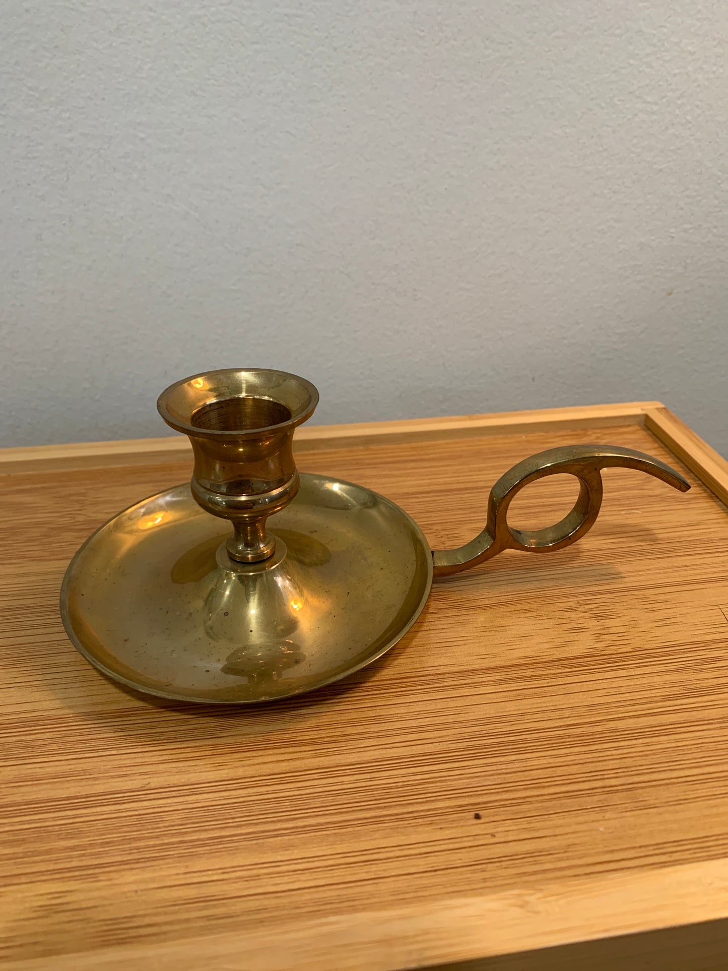 Brass Finger-Loop Candleholder