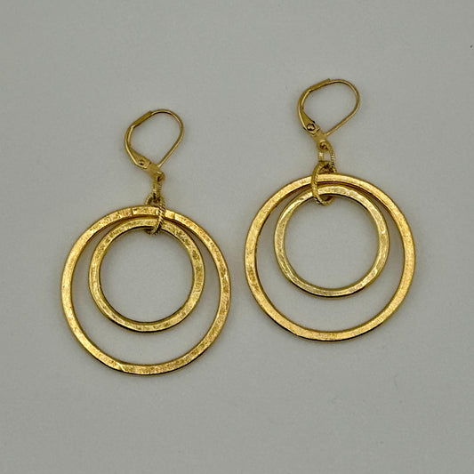 Classic Double Hoop Earrings , Large