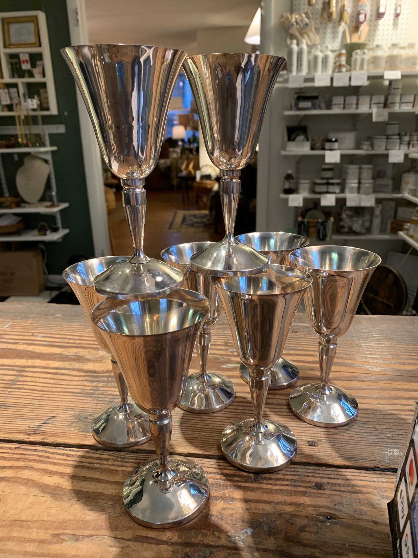 Silver Plated Wine Stems