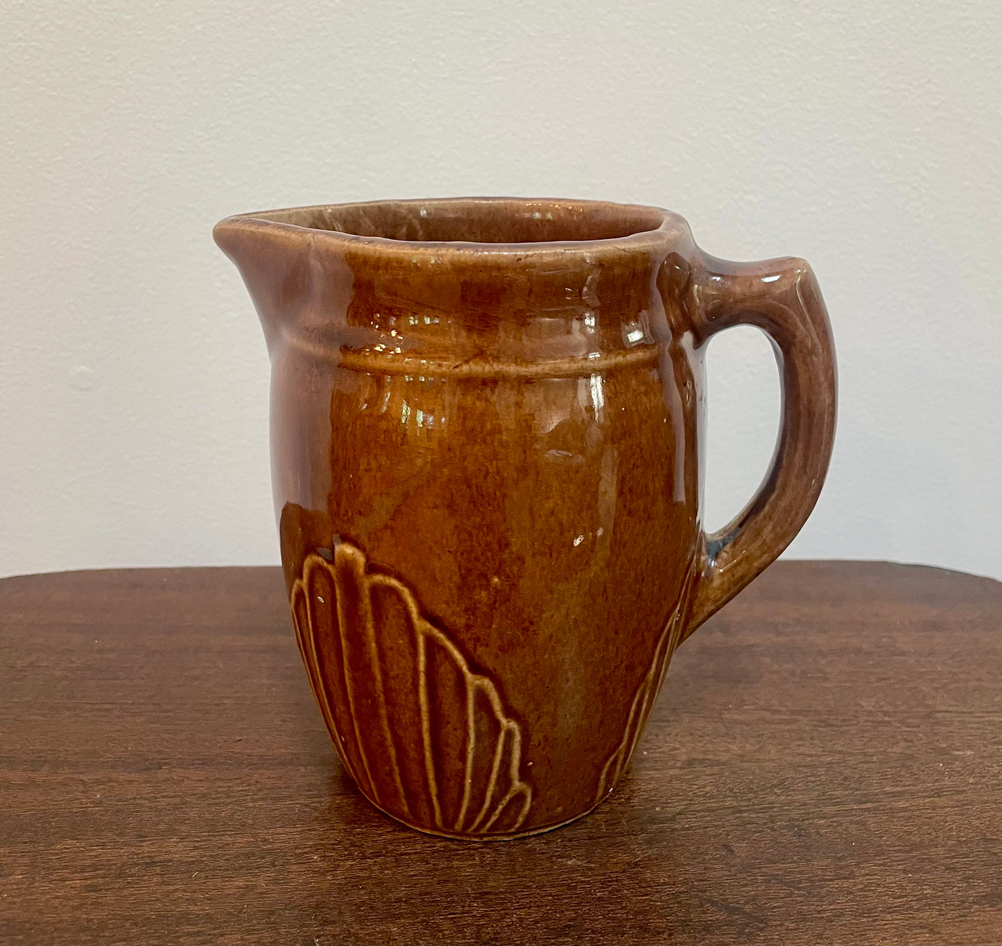 Brown Stoneware Pitcher