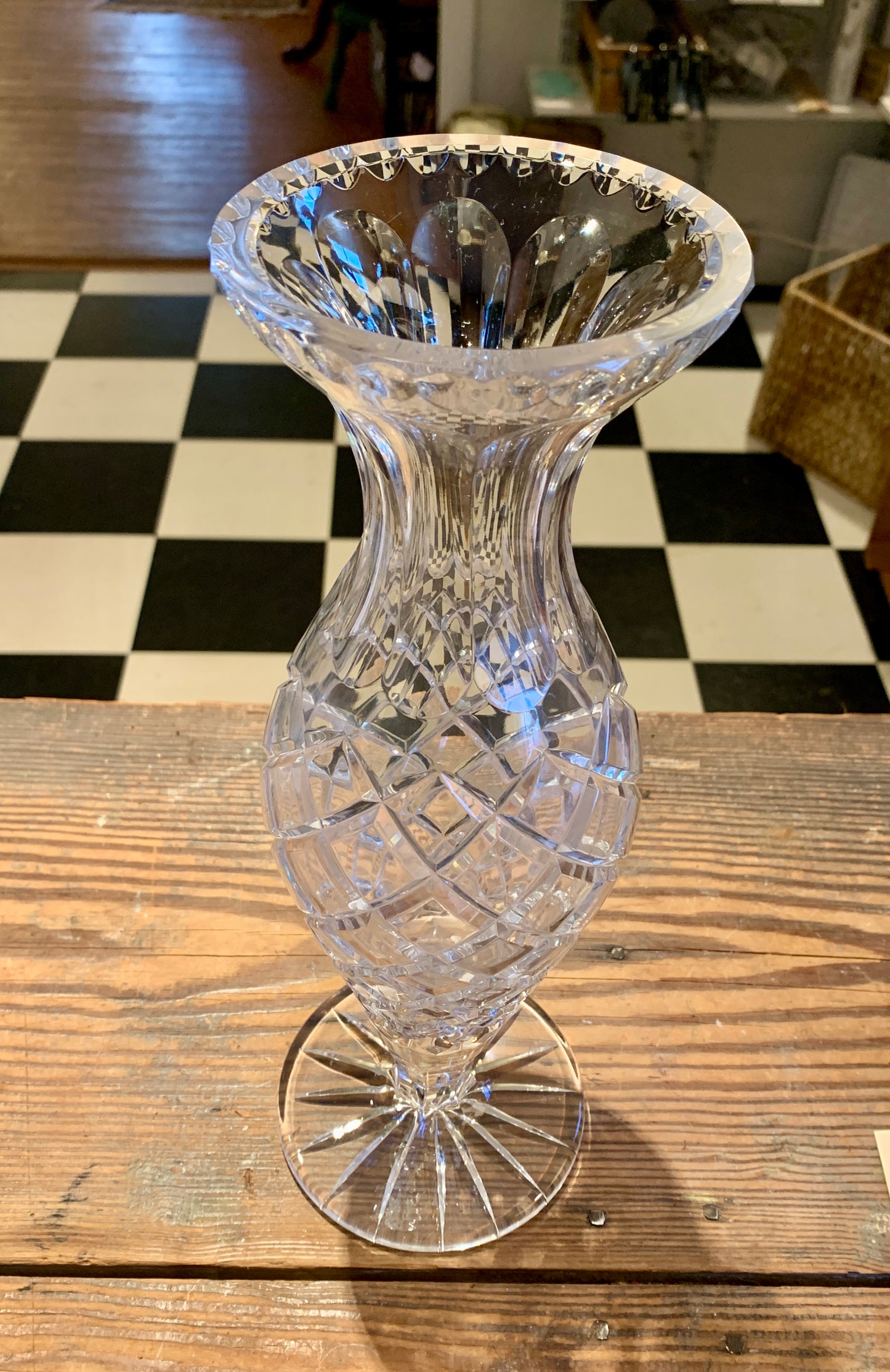 Vintage Czech Crystal Vase