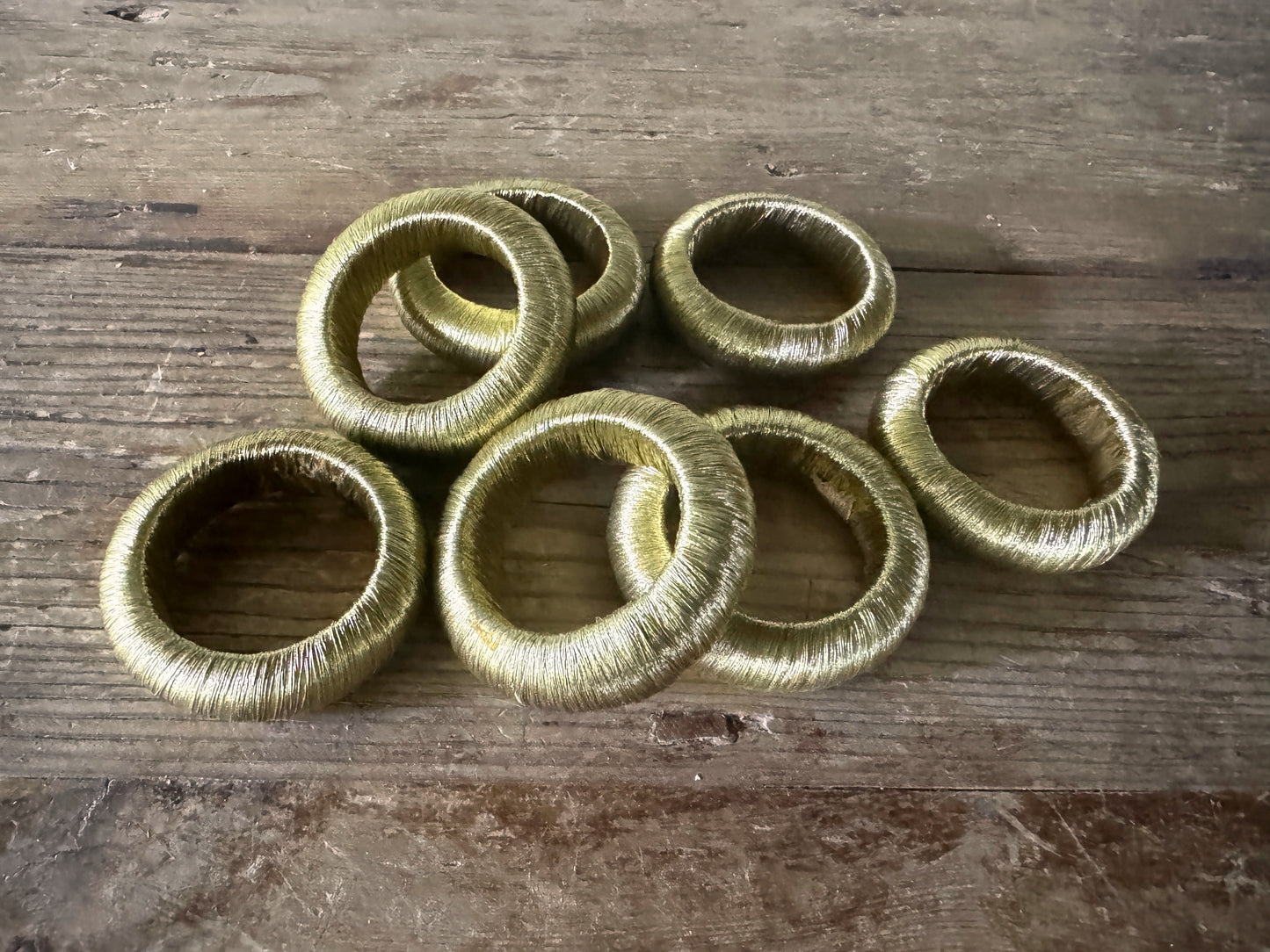 7 Gold Napkin Rings