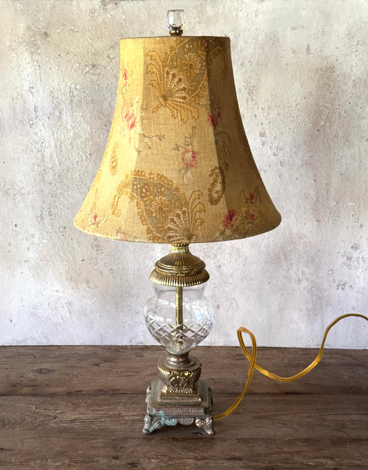 Glass and Brass Lamp