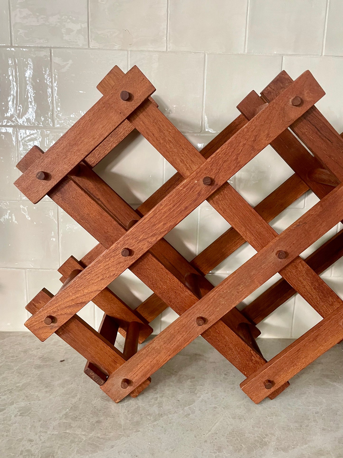 Teak Wine Rack