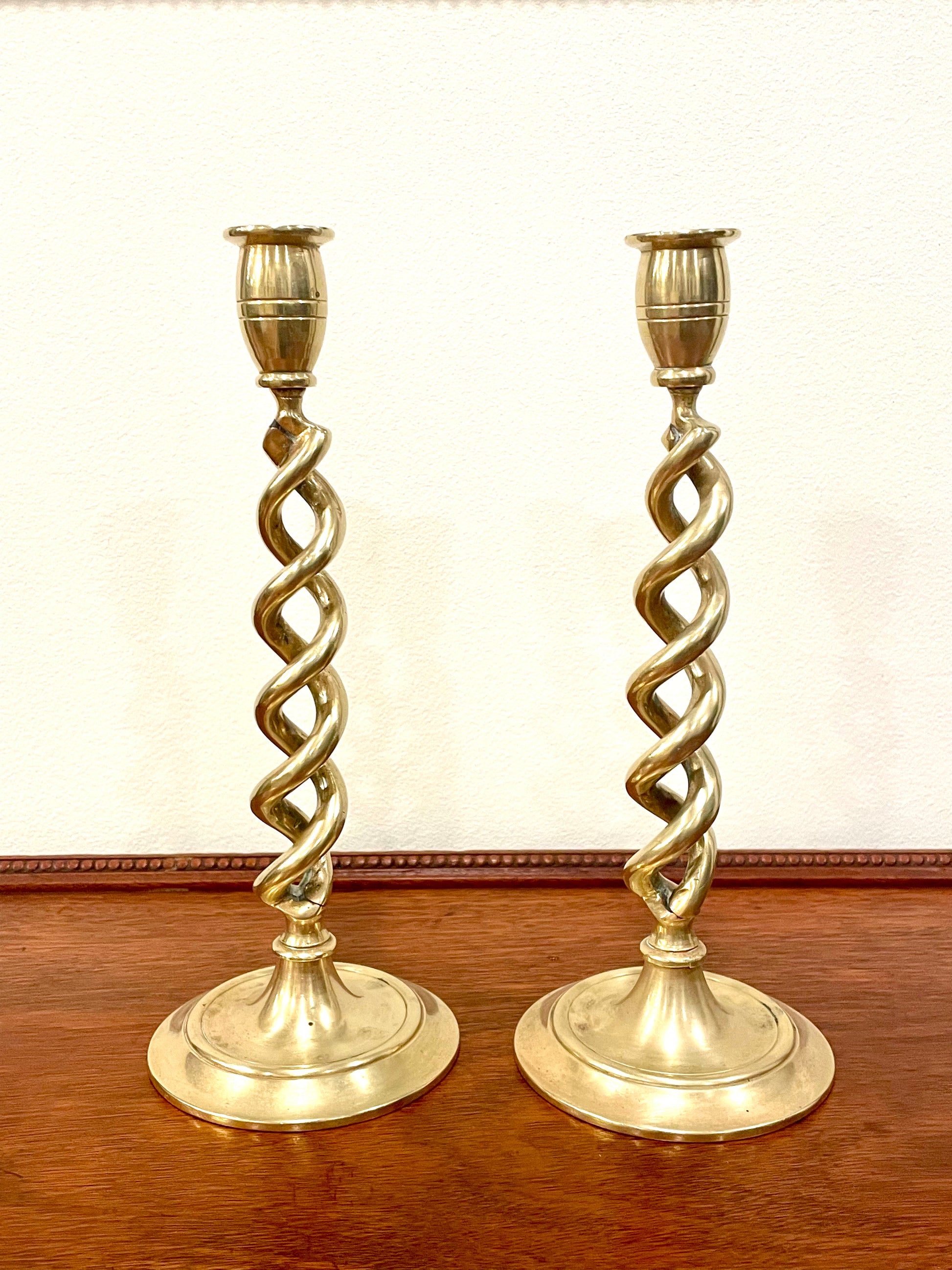 Brass Spiral Candlestick – Belle Jar Design