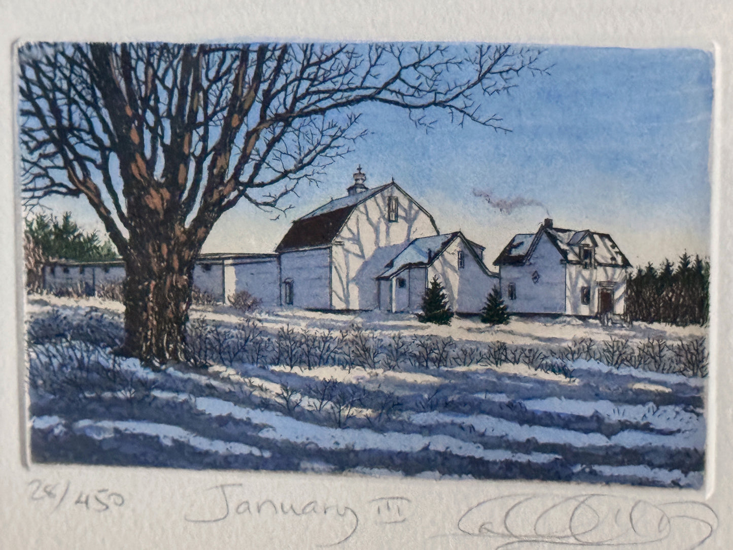 "January" Matted Print