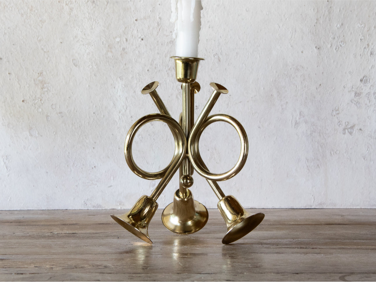 French Horn Candle Holder