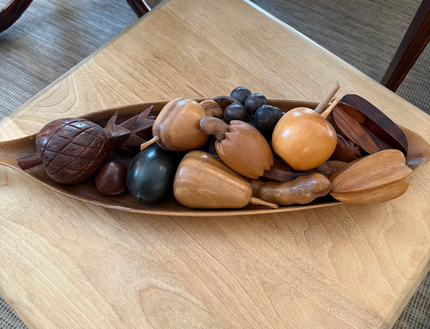 Teak Bowl with Fruit