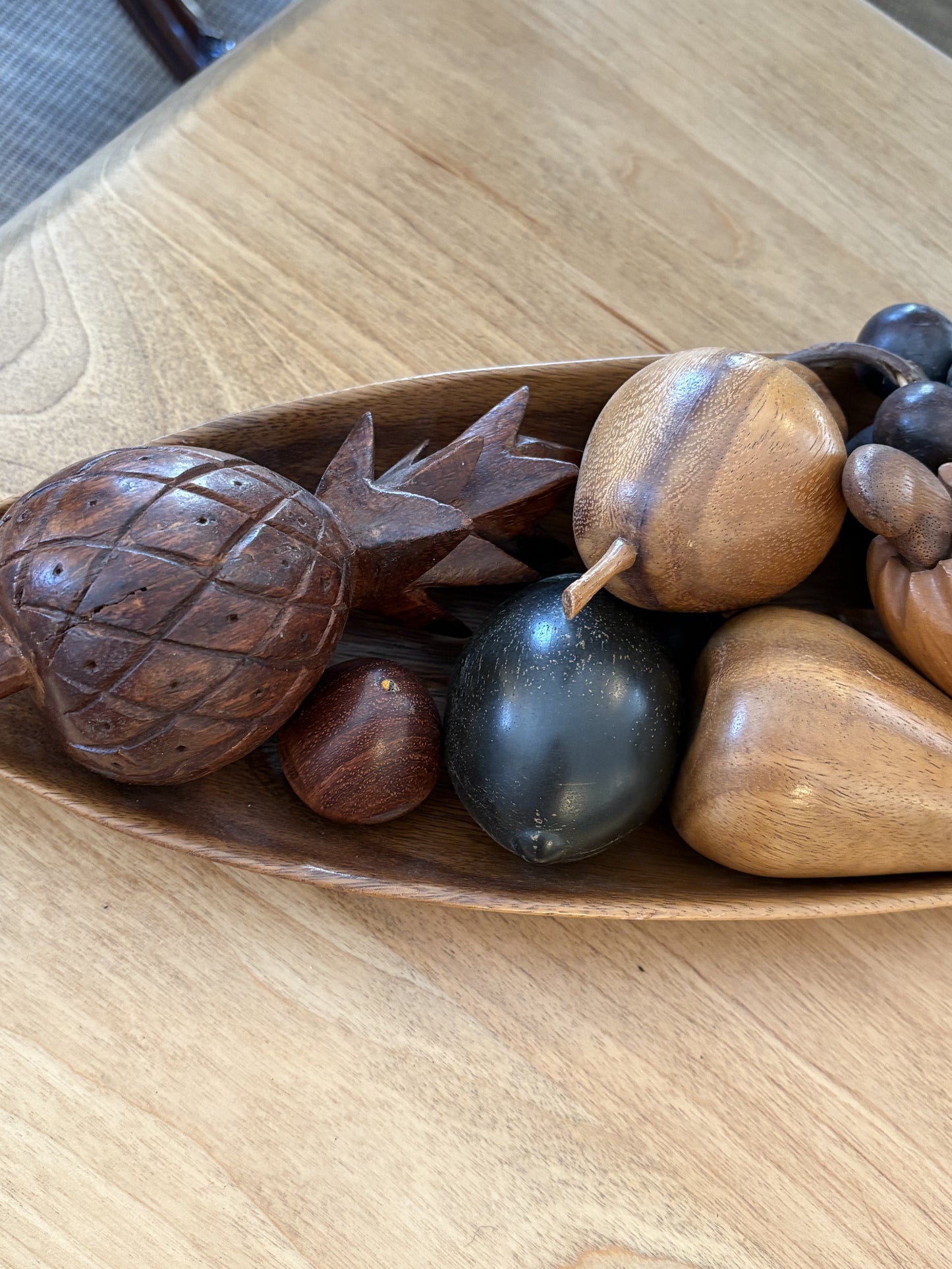 Teak Bowl with Fruit