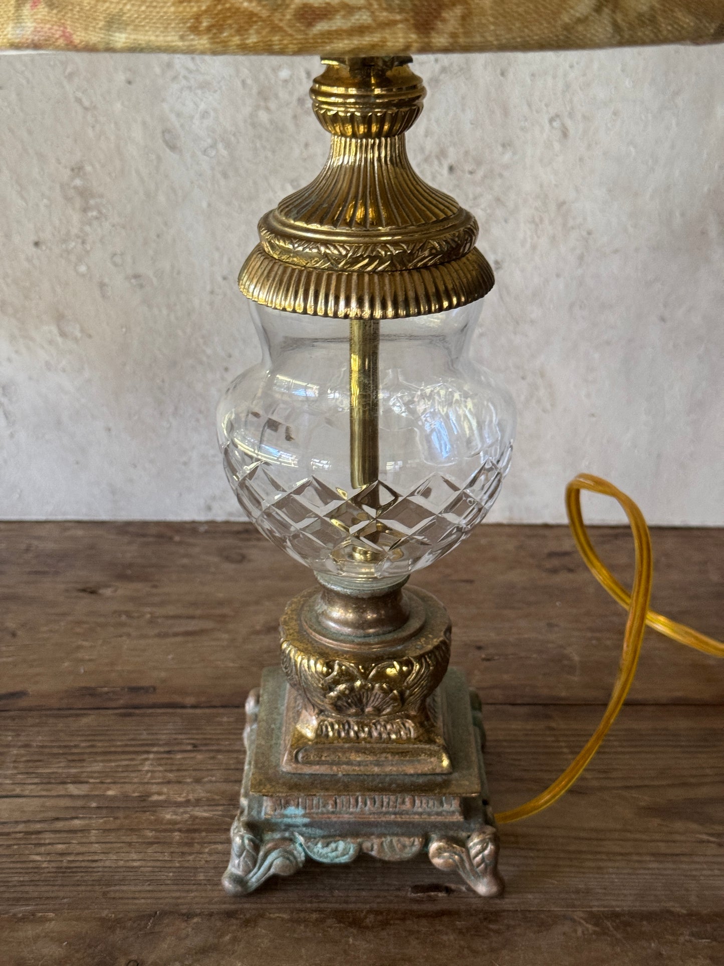 Glass and Brass Lamp