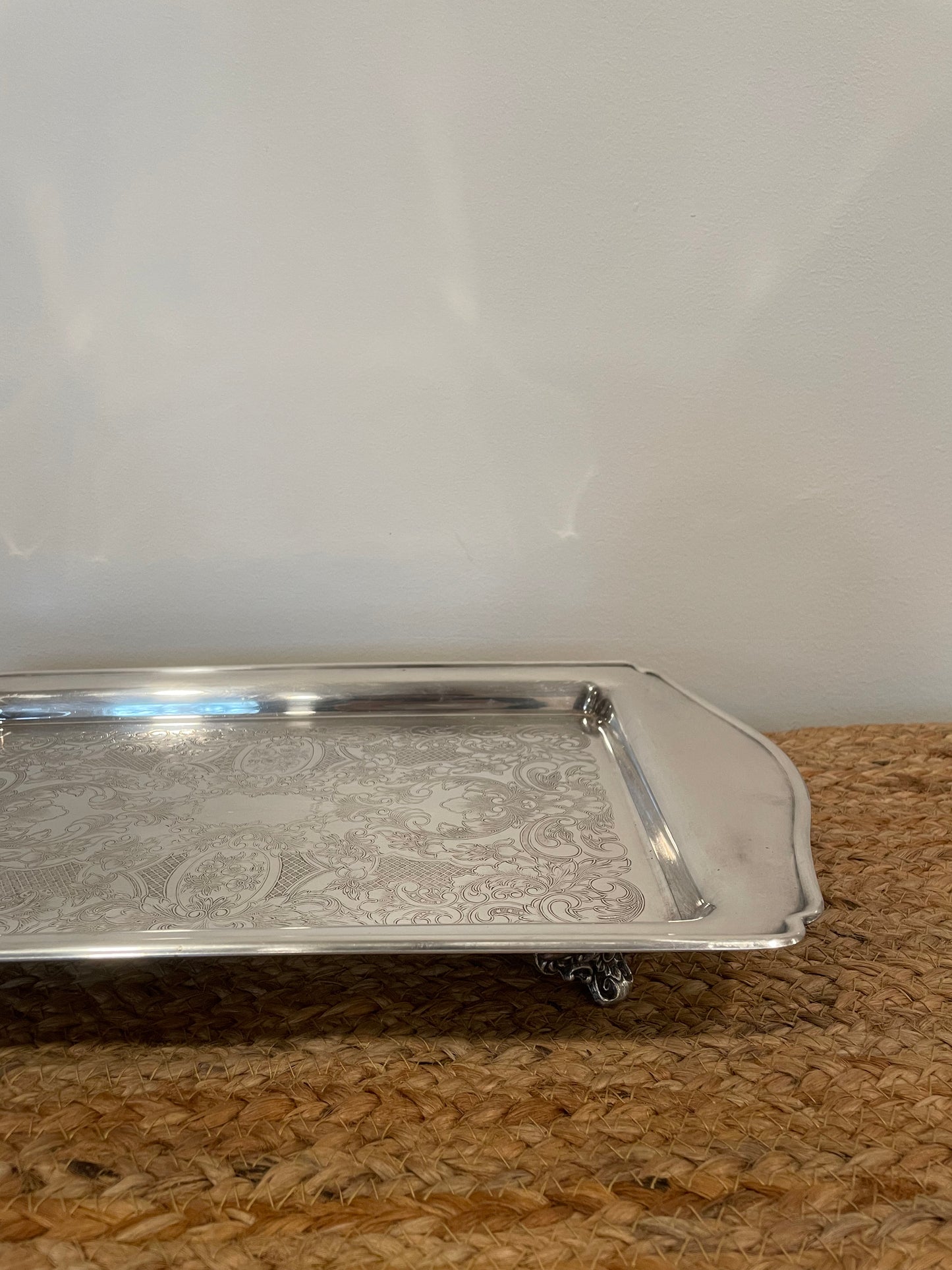 Footed Silver Tray