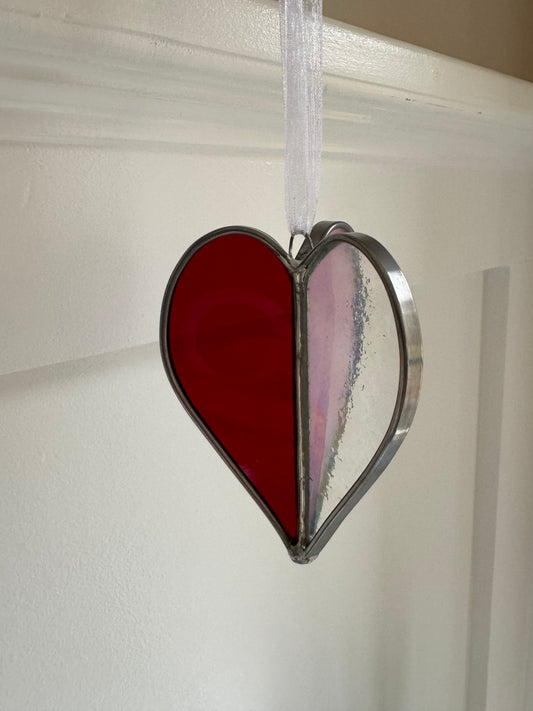 Handmade Stained Glass 3D Heart