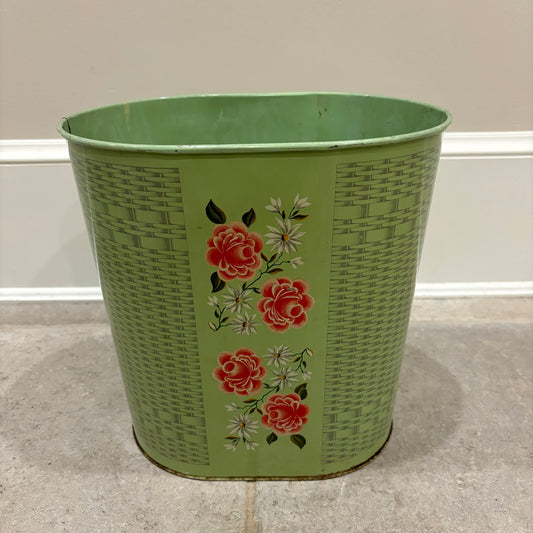 Vintage Metal Rubbish Can