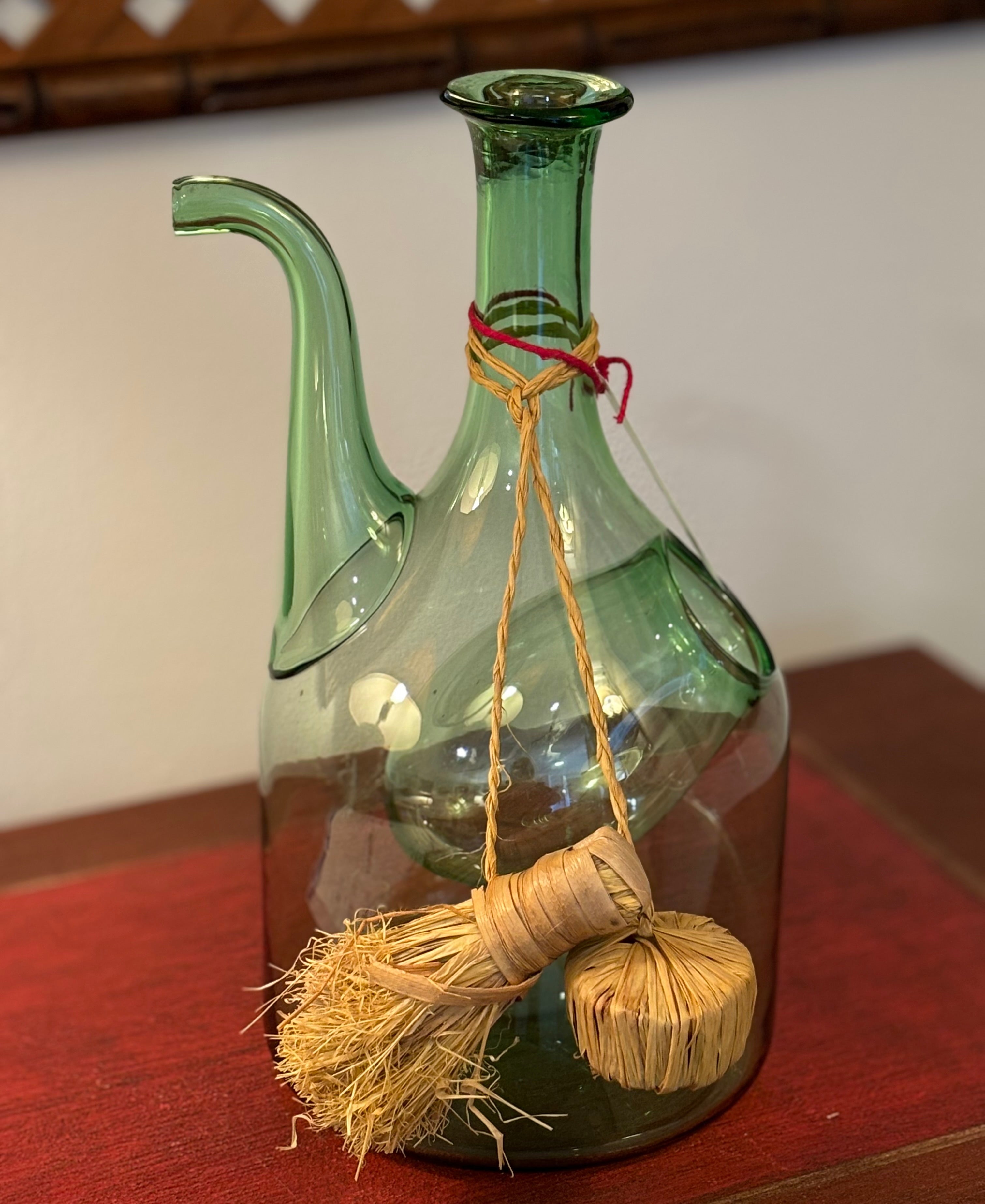 Italian glass wine top decanter