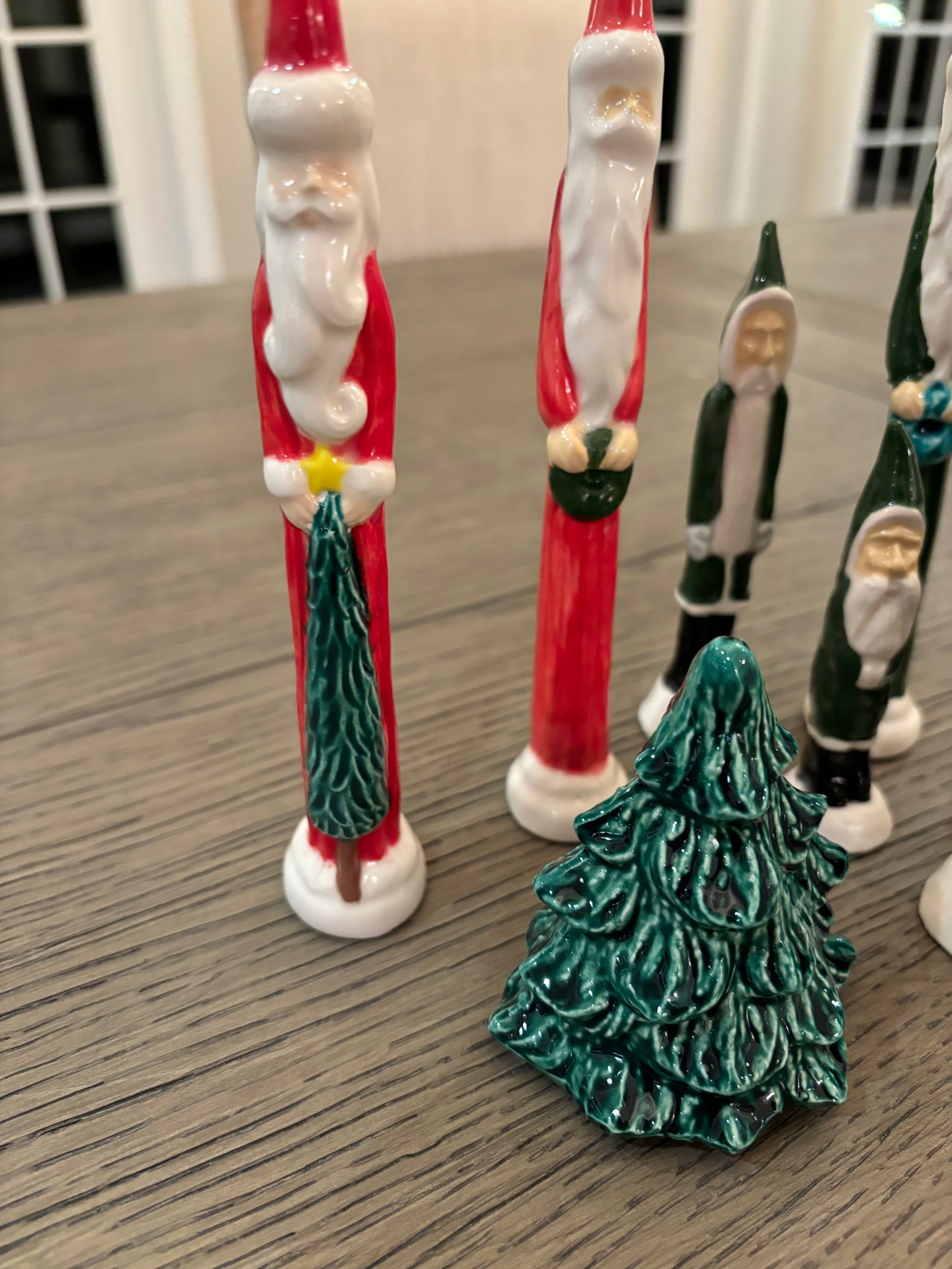 Ceramic "Pencil" Santas