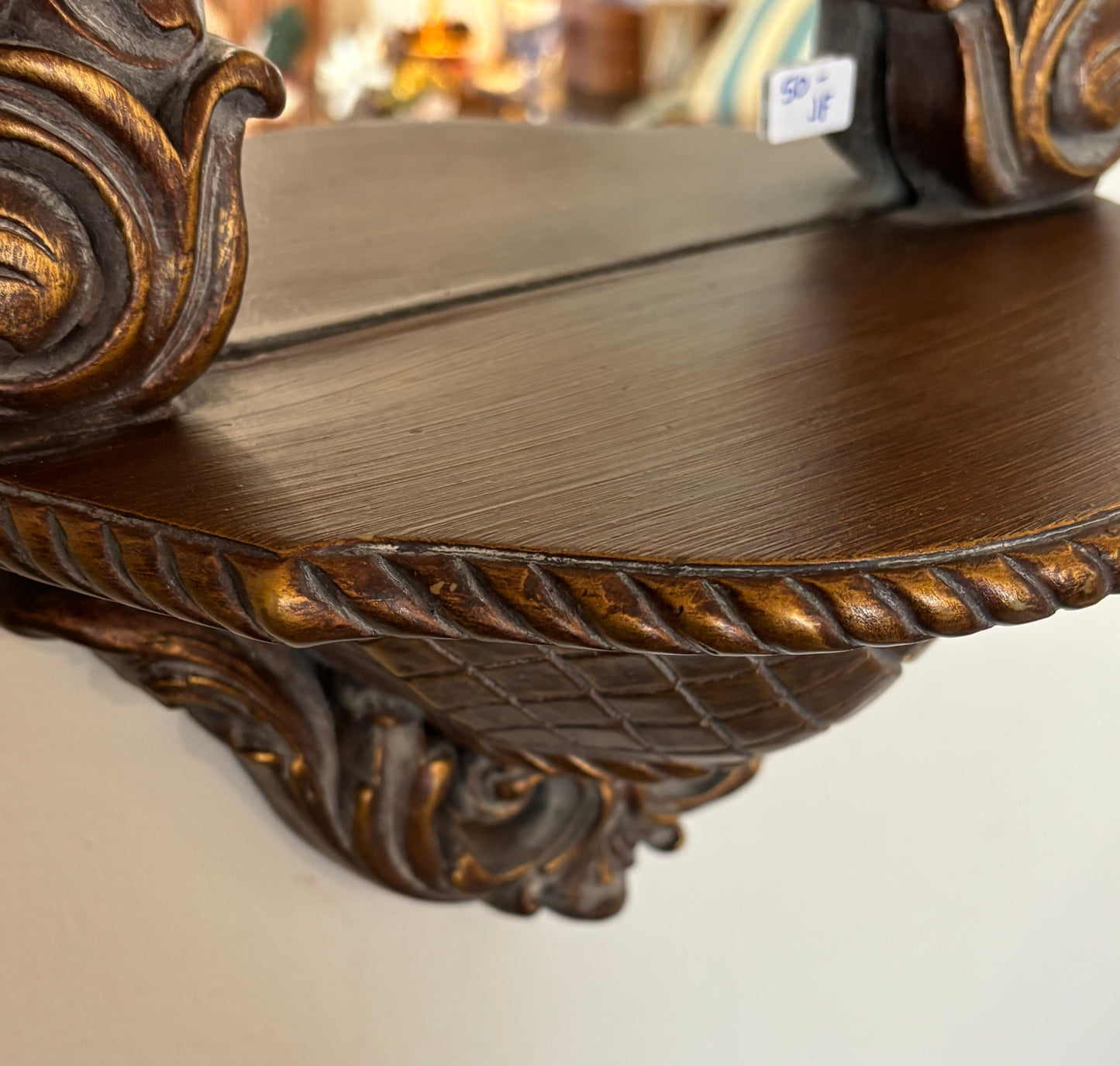 Ornate Mirror With Shelf