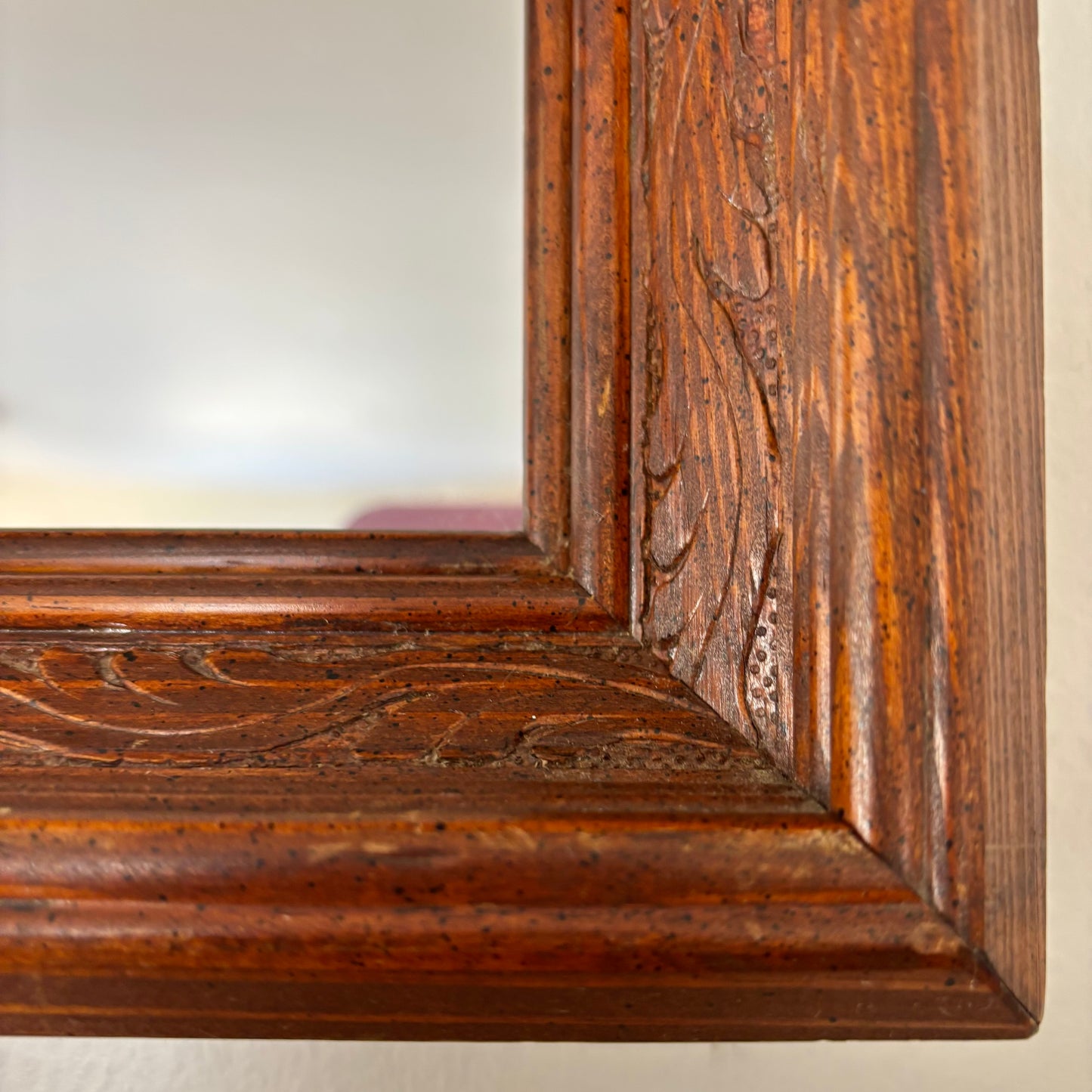 Carved Wooden Mirror