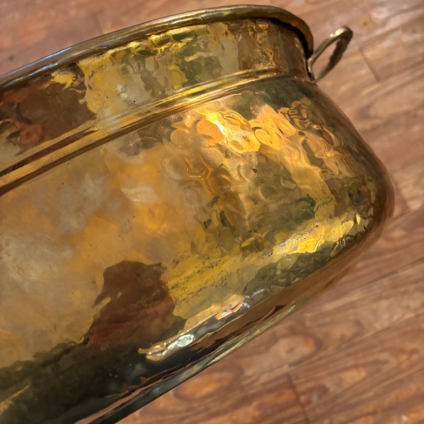 Large Oval Brass Container