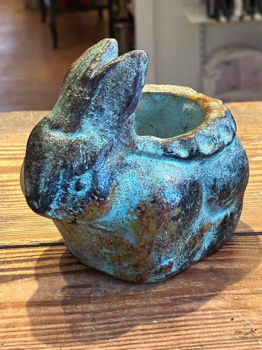 Pottery Bunny Planter