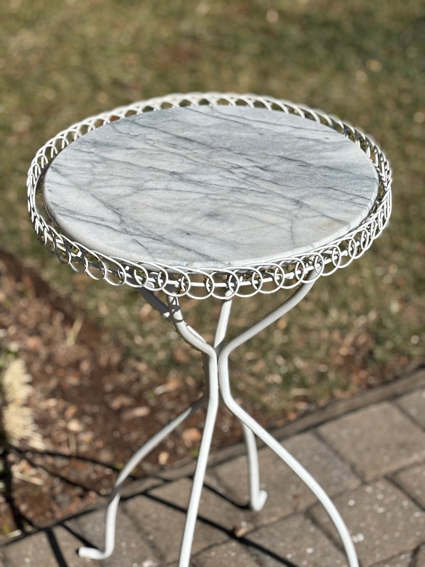 Marble Top Metal Table