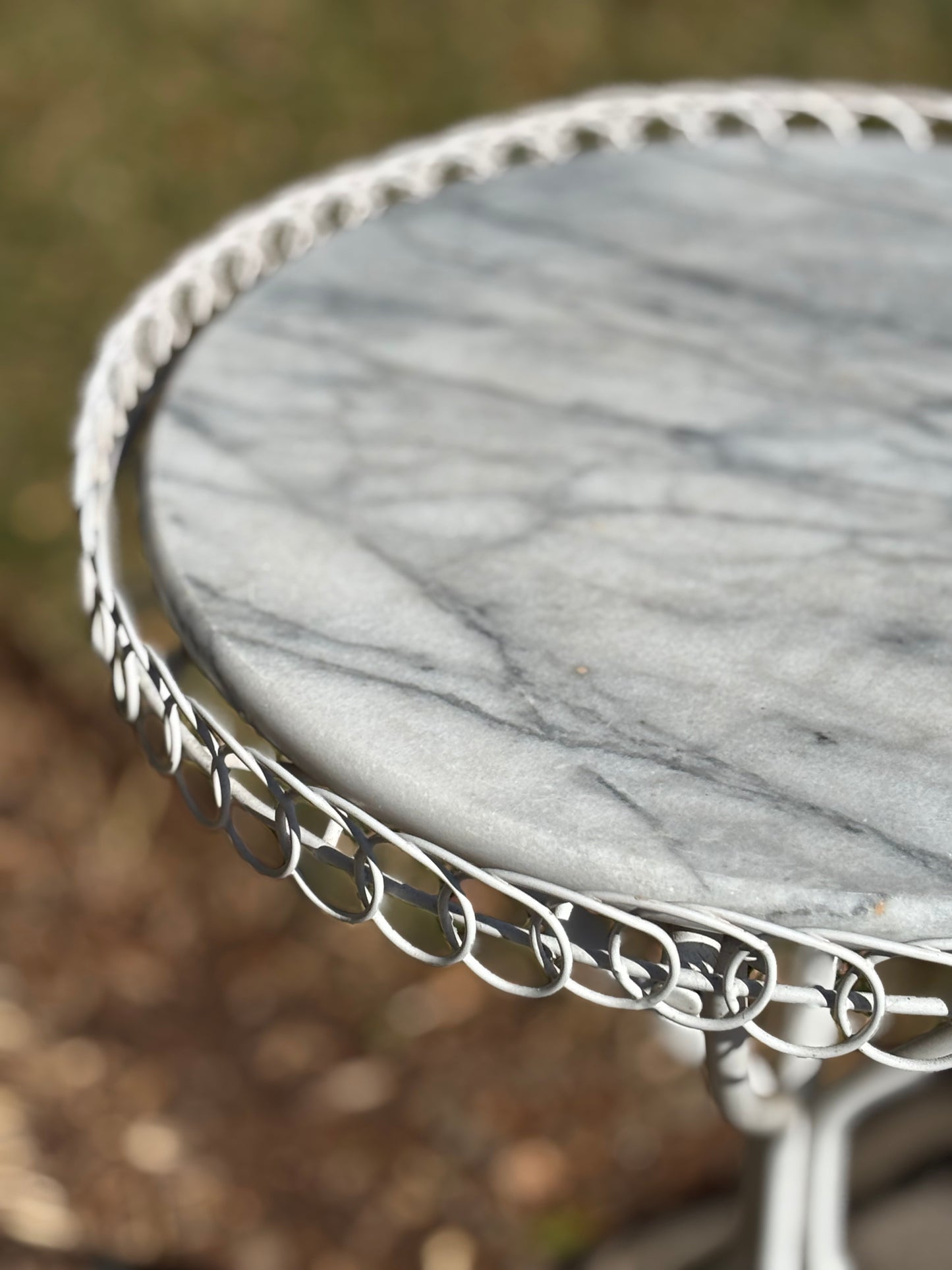 Marble Top Metal Table