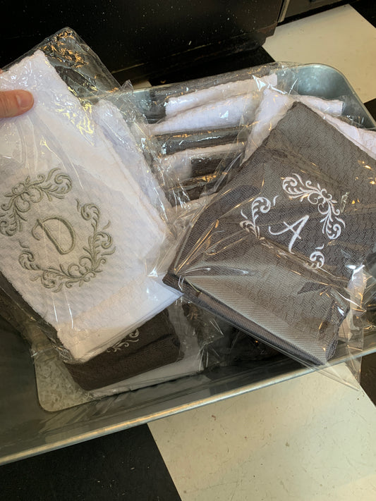 Monogrammed Dish Towels