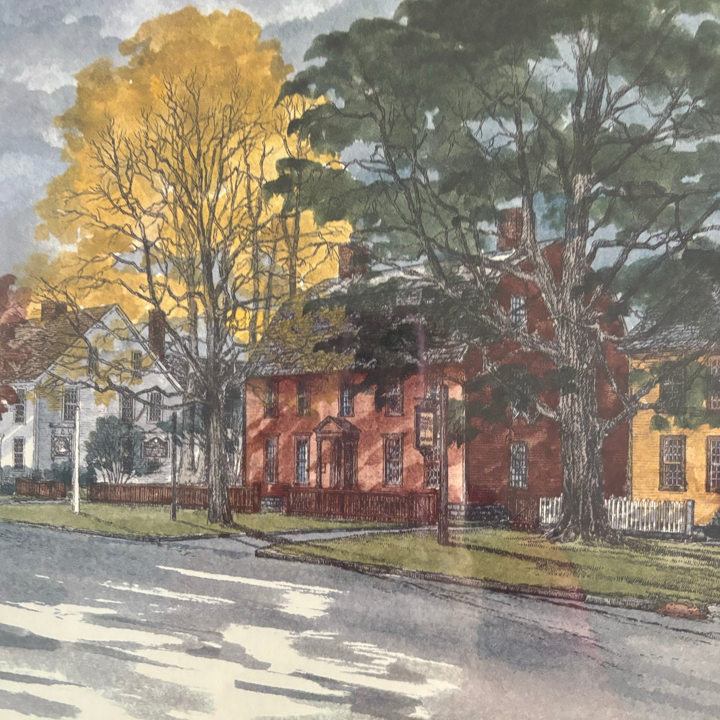 Colonial Houses Print