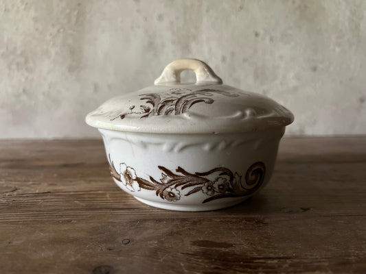 Transferware Lidded Bowl